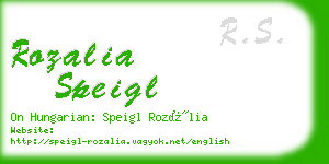 rozalia speigl business card